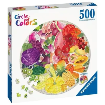 Puzzle rond 500 pieces Ravensburger - Fruits et légumes (Circle of Co