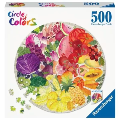 Puzzle rond 500 pieces Ravensburger - Fruits et légumes (Circle of Co