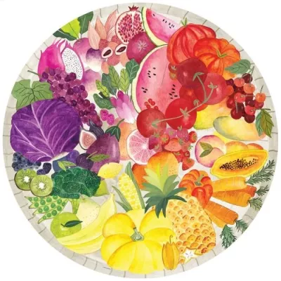 Puzzle rond 500 pieces Ravensburger - Fruits et légumes (Circle of Co