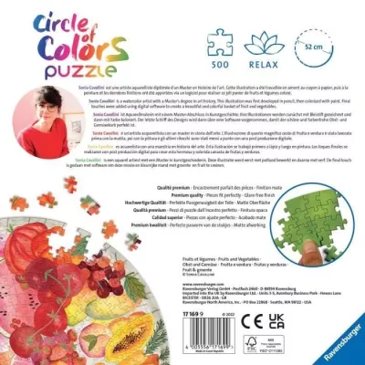 Puzzle rond 500 pieces Ravensburger - Fruits et légumes (Circle of Co