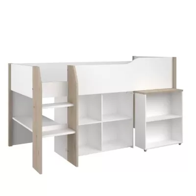 Lit combiné enfant avec bureau rétractable - PARISOT - LIAM - Blanc