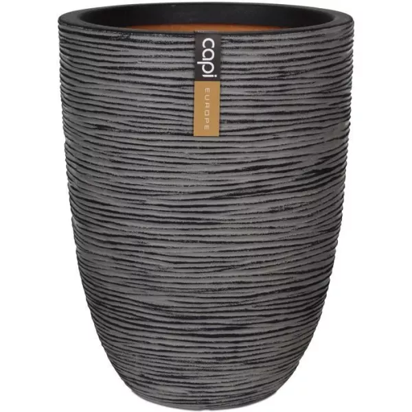 Capi Pot a fleurs Nature Rib élégant bas 46 x 58 cm Anthracite KOFZ783