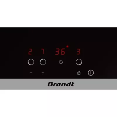 Plaque de cuisson vitrocéramique BRANDT BPV6320 - 3 zones - 5300W - Noir. Livraison rapide!