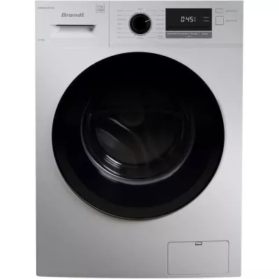 Lave-linge hublot BRANDT LLC124S - 12kg - Induction - Silver