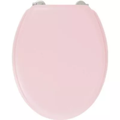 GELCO DESIGN Abattant WC Dolce - Charnieres inox - Bois moulé - Rose