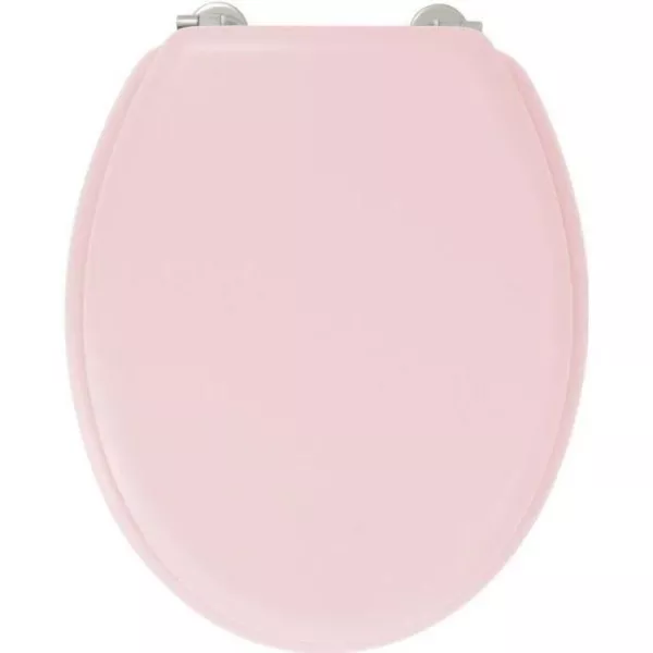 GELCO DESIGN Abattant WC Dolce - Charnieres inox - Bois moulé - Rose crystal