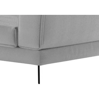 Canapé d'angle gauche convertible IMPERIAL 5 places - Tissu gris clai