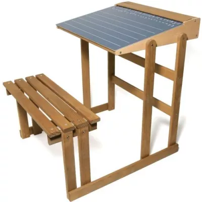 JEUJURA Wooden School Desk - Tinted Oak Height 60 cms