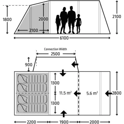 Independent awning for van - KAMPA - Touring Air TC HR - Polyc fabric