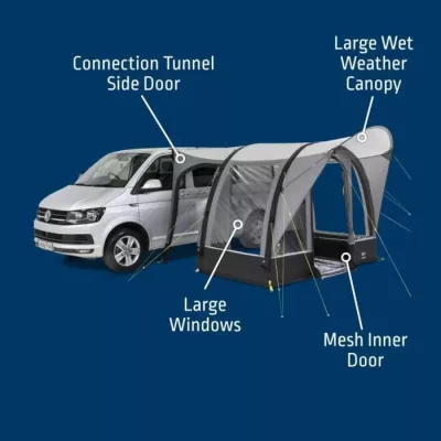 Inflatable awning for van - KAMPA - Sprint Air - Material Weathershie