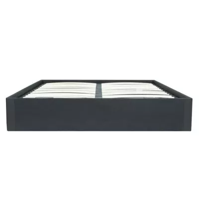 ECLIPSE Lit adulte 160x200 cm avec coffre de rangement - Simili Noir