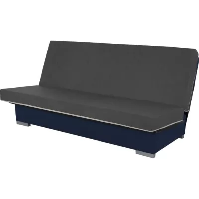 Banquette clic clac 3 places - Bleu - Couchage 120x190 cm