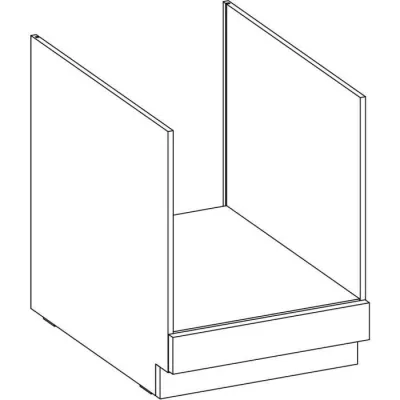 Meuble bas pour four encastrable avec plan de travail - Gris mat - L 6