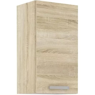 Meuble haut 1 porte battante - Décor chene sonoma - L 40 x P 31,6 x 7