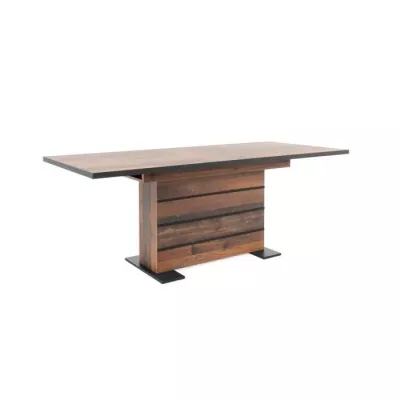 Table a manger extensible - Boisé Old Style et noir - MANHATTAN - L 1