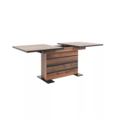 Table a manger extensible - Boisé Old Style et noir - MANHATTAN - L 1