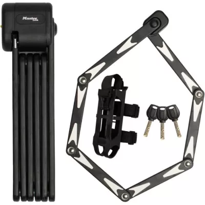 Antivol Vélo Pliable - MASTER LOCK - 8333EURDPRO - Acier Trempé, 3 C