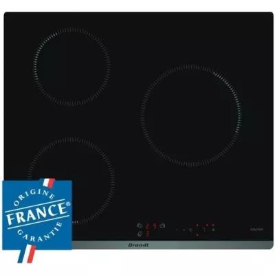 Brandt induction table - 3 zones - 4600W - Glass spell - Black - L58 x