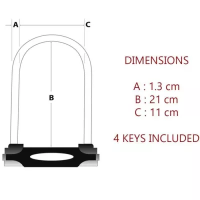 MASTER LOCK Anti-theft U-bike [A Clé] [Support de Vélo Universel] [Ant