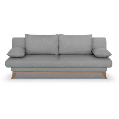 Banquette convertible - 3 places - NAOTO - Tissu gris clair - Coffre d