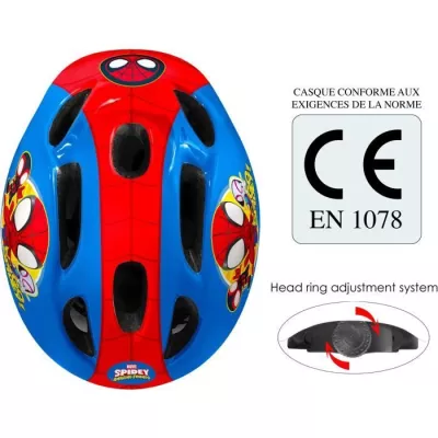 Casque de vélo STAMP - modele Spidey pour enfant garçon - tour de te