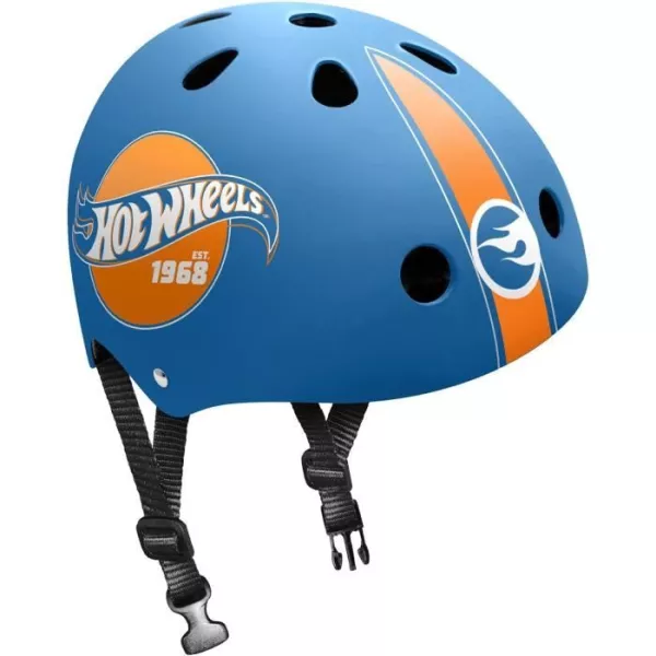 Casque Skate STAMP - Hot Wheels - Taille 53/57cm - Confortable et Ajustable - Garçon