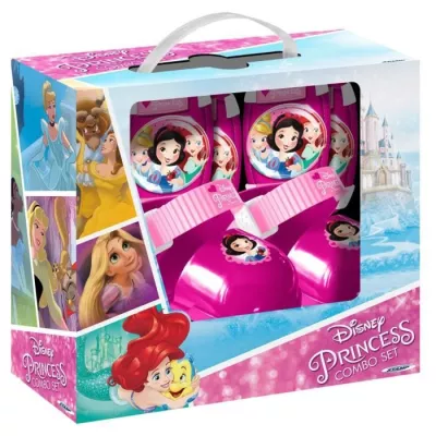 DISNEY PRINCESSES Set Patins a Roulettes avec Coudieres/Genouilleres