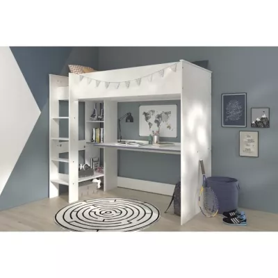 PARISOT JIM Lit mezzanine enfant contemporain décor pin memphis et ch