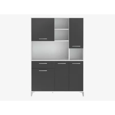 Buffet de cuisine - Gris mat - Style contemporain - 5 portes - ECO - L