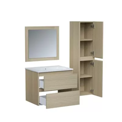 Ensemble TIMBER, set de salle de bain 60, vanity+vasque+miroir & colon