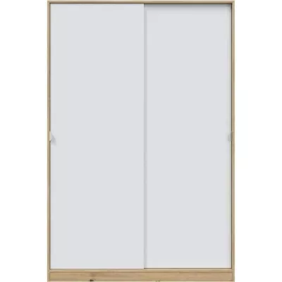 Armoire TOP - Décor chene - 2 Portes coulissantes - L120 x H200 x P50