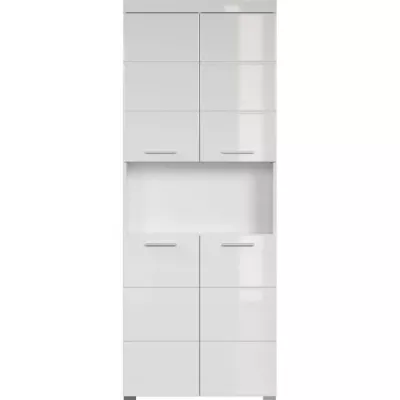 AMANDA bathroom column - 4 doors + 1 niche - Bright white - L