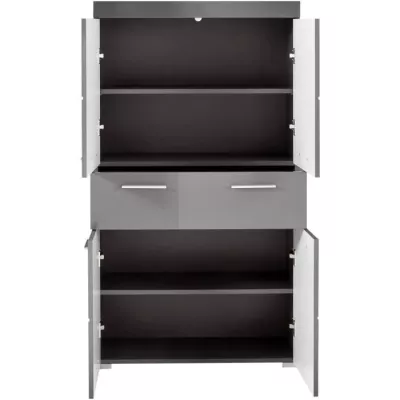 AMANDA double column - 4 doors + 1 drawer - L73 x D31 x H130 cm - Gr