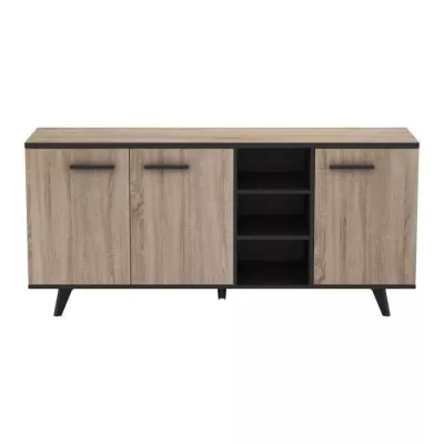 Ensemble meuble TV table basse buffet WAYNE - Mélaminé - Style scand