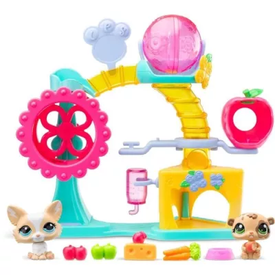 BANDAI Littlest Pet Shop Fun Factory Set - 2 Animals & Accessories