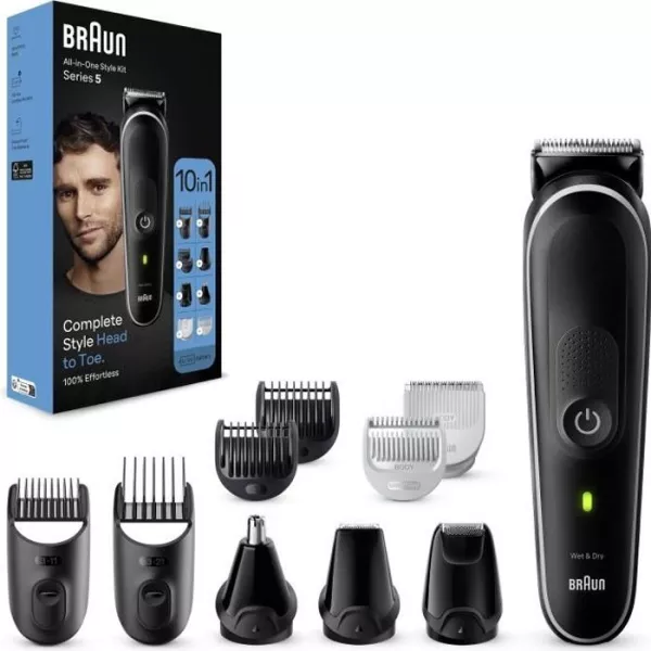 All-in-one mower - BRAUN - Series 5 MGK5440 - 10 in 1 - Kit for beard, hair, body shaving & much more