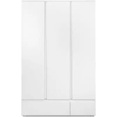 Armoire IMAGE 60B Blanc Mat - 3 portes + 2 tiroirs