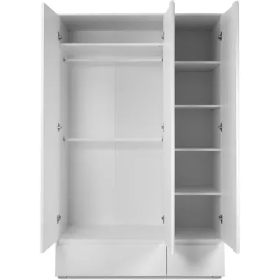 Armoire IMAGE 60B Blanc Mat - 3 portes + 2 tiroirs