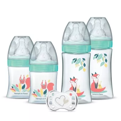 Lot de 4 biberons Dodie + sucette naissance anti-colique