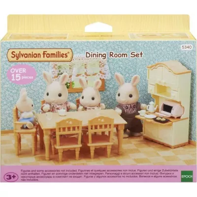 Create a catchy meta title for product Miniature Figurines - SYLVANIAN FAMILIES - Dining room - Complete set to furnish a dining