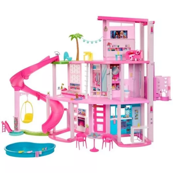 Barbie-Maison de Reve-Maison de doll 3 levels, swimming pool and slide HMX10