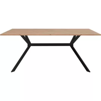 Table à manger ONEX - Chêne artisan et noir - 180 x 90 x 75 cm