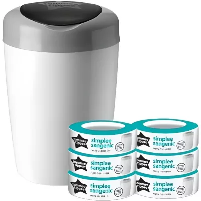 TOMMEE TIPPEE Starter Pack: Poubelle à Couches Simplee efficiente