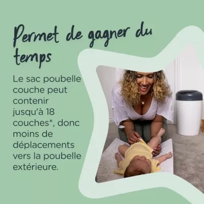 TOMMEE TIPPEE Starter Pack: Poubelle à Couches Simplee efficiente