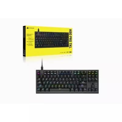 Clavier Corsair Gaming Méca-Optique K60 RGB PRO TKL OPX - Compact et Puissant