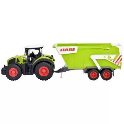 Dickie - Tracteur Claas + remorque 65cm - Son et lumiere - Benne basculante - Dès 3 ans