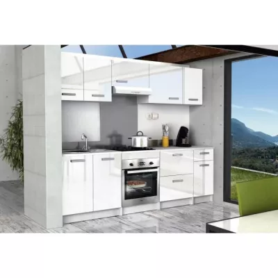 Meuble bas de cuisine 40 cm - Blanc brillant : Compact et moderne