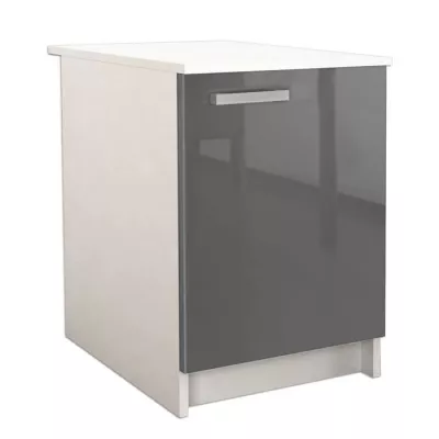 Caisson bas de cuisine L 60 cm - Gris brillant : Made in France et plus responsable