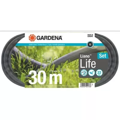 Kit tuyau d'arrosage GARDENA Liano™Life 30m - Résistance 22 bar