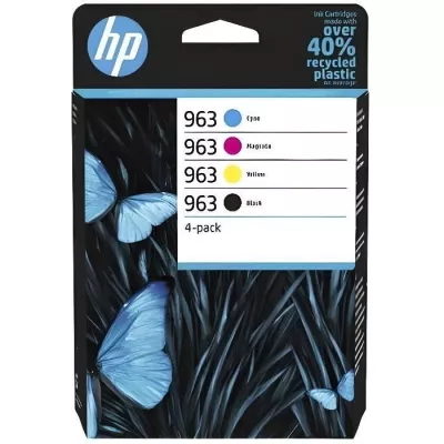 Pack de 4 cartouches d'encre authentiques pour HP OfficeJet Pro 9010 / 9020 - Couleurs vives